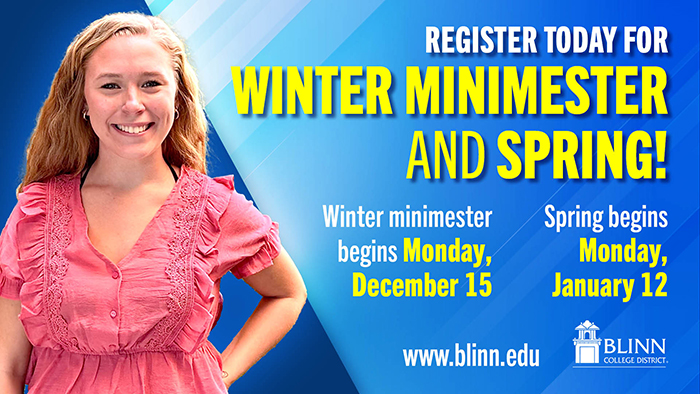 Graphic of students promoting registration