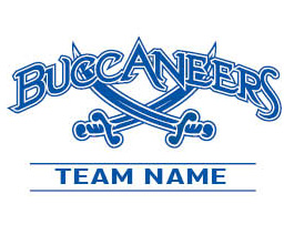 Curved Buccaneers with Spades and with Team Name