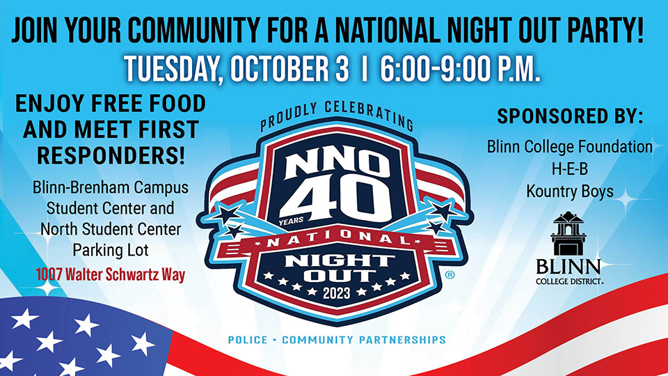 Activities will be held at Blinn-Brenham Student Center from 6-9 p.m.